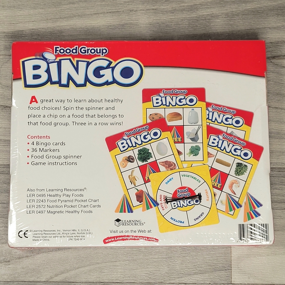 Food Group Bingo Educational Teaches Different Food Groups Grades K-3 NEW Sealed - Picture 2 of 4